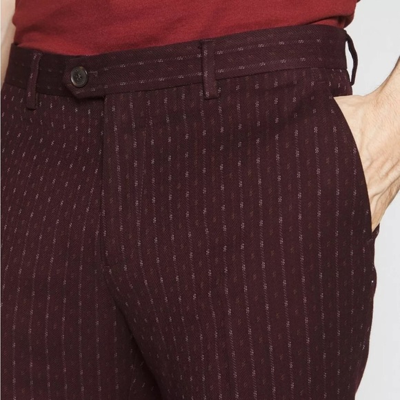 Scotch & Soda Men's Burgundy Classic Chino Trouser 28/32 - Picture 2 of 14